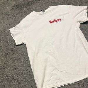 Marlboro White Tee with Red Logo